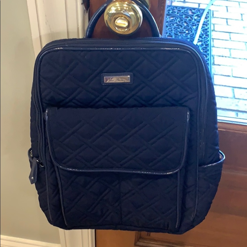 Vera Bradley navy quilted backpack